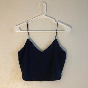 navy blue v neck cami top